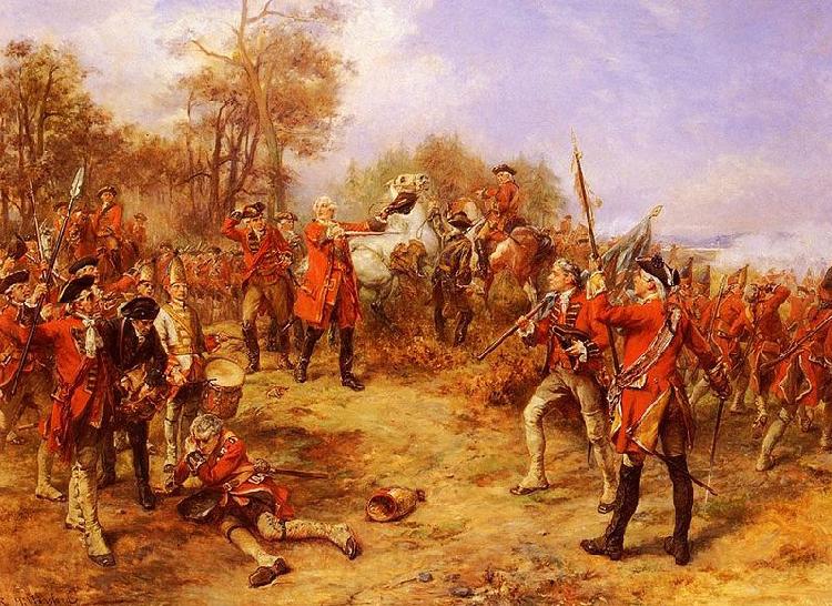 Robert Alexander Hillingford George II at the Battle of Dettingen Norge oil painting art